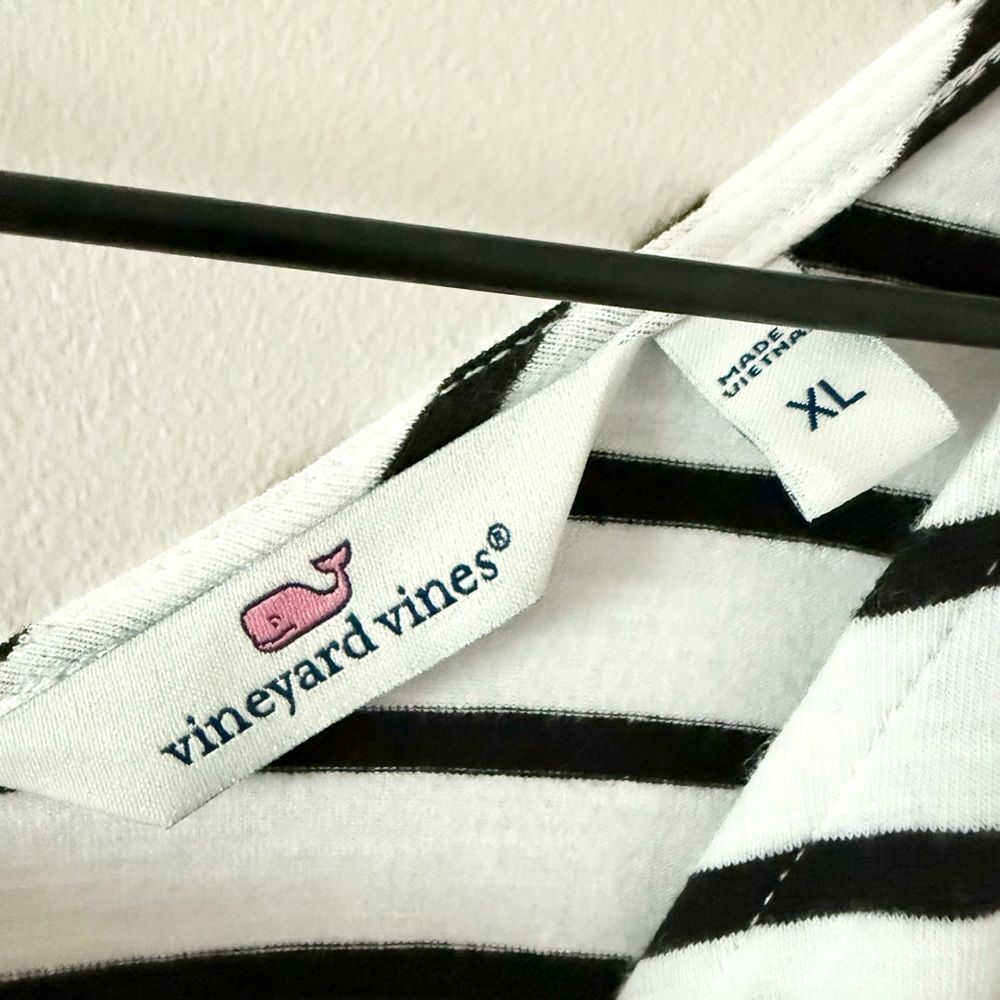 Vineyard Vines Black & White Striped Sleeveless Romper - Picture 6 of 7